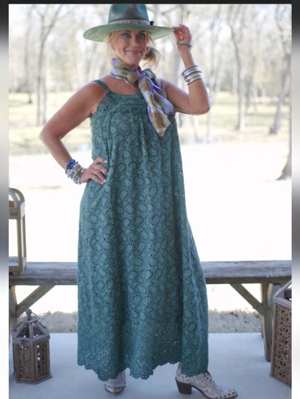 New Eye See You Dress - Emerald - By Jaded Gypsy - Eyelet Lace